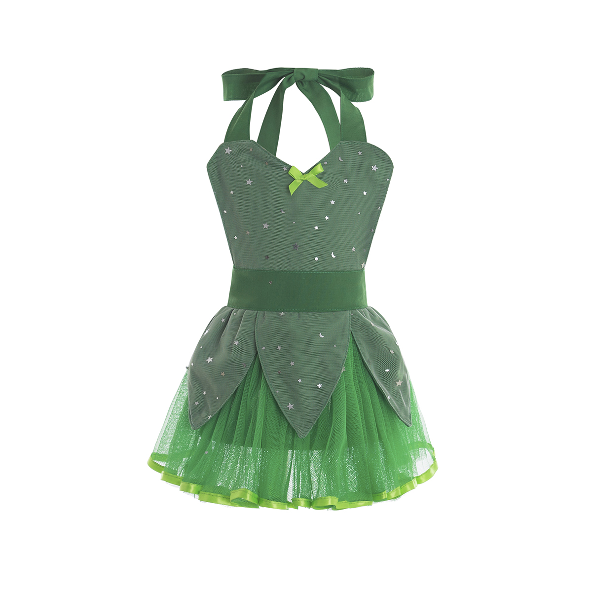 white christmas dresses Green 1970s Tinkerbell Elf Petal Hem Mini Dress main image 0